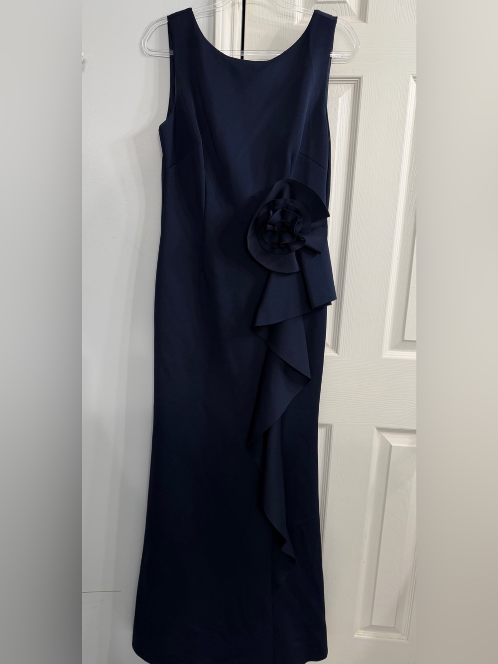 Jessica Howard Navy Midi Dress with Floral Rosette